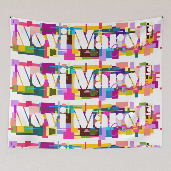 Item preview, Novi Marof, Croatia, Vibrant Abstract City Typography Art  designed and sold by Wanderful-roads.