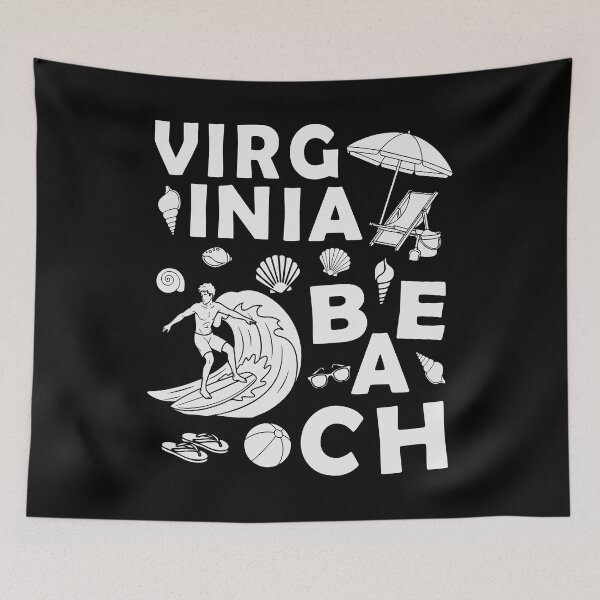 Aperçu de l'œuvre Souvenir de surf pour hommes à Virginia Beach créée et vendue par DSWShirts.