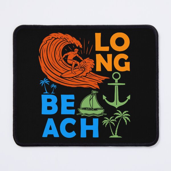 Item preview, Long Beach California Souvenir Men Surfing Long Beach designed and sold by DSWShirts.