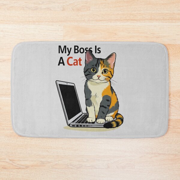 Item preview, My Boss Is A Cat – Funny Work From Home Tee designed and sold by EcoArtTees.