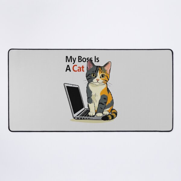Item preview, My Boss Is A Cat – Funny Work From Home Tee designed and sold by EcoArtTees.
