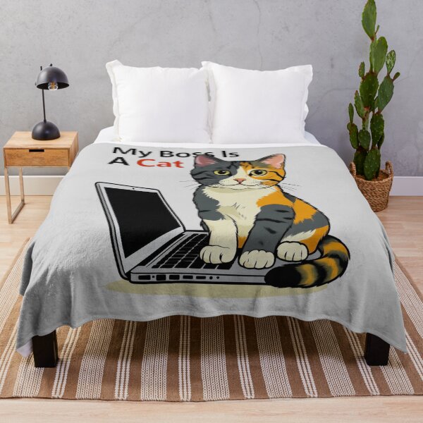 Item preview, My Boss Is A Cat – Funny Work From Home Tee designed and sold by EcoArtTees.