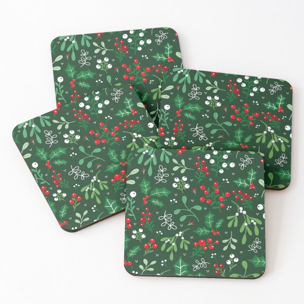 Item preview, Christmas winter festive holiday holly red berries mistletoe  designed and sold by Nicola-Rowe.