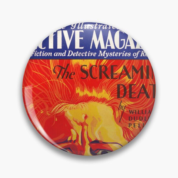 Item preview, Vintage Detective Magazine Poster | The Screaming Death Cover Art | Pulp Fiction Collectible | Bold Colors & Dramatic Style designed and sold by artofuniverse.