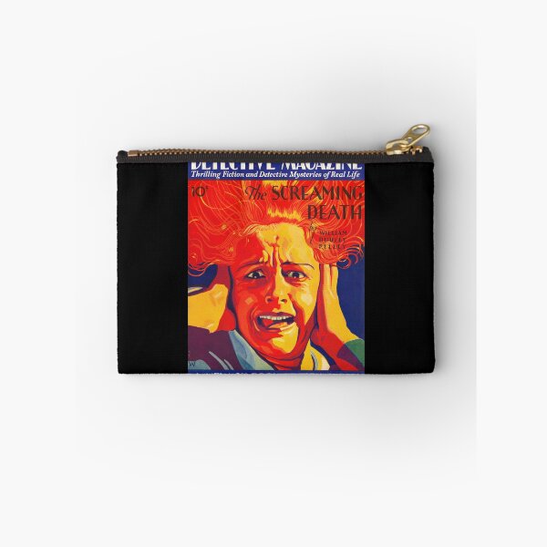 Item preview, Vintage Detective Magazine Poster | The Screaming Death Cover Art | Pulp Fiction Collectible | Bold Colors & Dramatic Style designed and sold by artofuniverse.