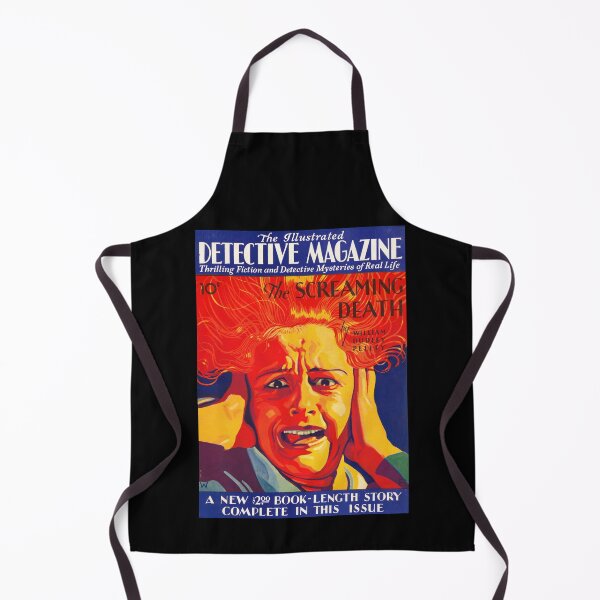 Item preview, Vintage Detective Magazine Poster | The Screaming Death Cover Art | Pulp Fiction Collectible | Bold Colors & Dramatic Style designed and sold by artofuniverse.