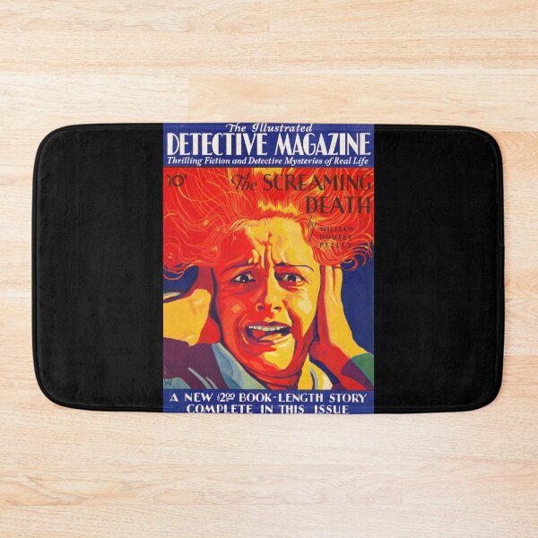 Item preview, Vintage Detective Magazine Poster | The Screaming Death Cover Art | Pulp Fiction Collectible | Bold Colors & Dramatic Style designed and sold by artofuniverse.