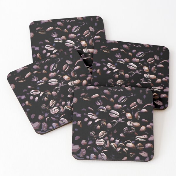 Item preview, Abstract Coffee Bean Texture - Moody Dark Aesthetic Pattern designed and sold by SergioMiklos.