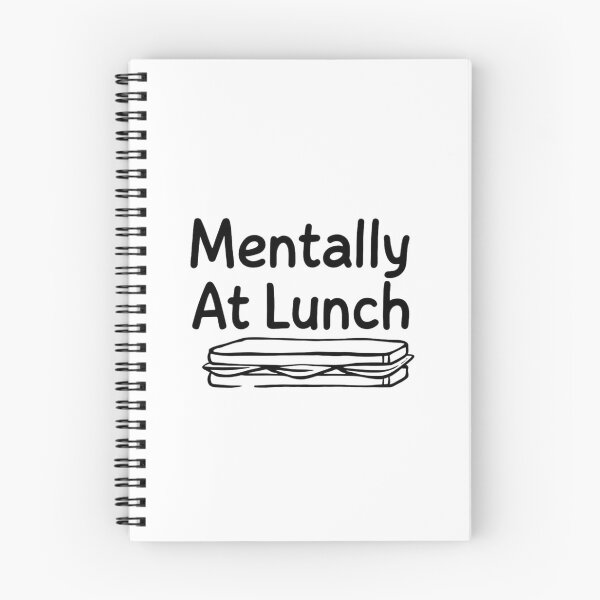 Item preview, Mentally At Lunch – Minimalist Work Humor Tee designed and sold by EcoArtTees.
