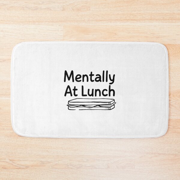 Item preview, Mentally At Lunch – Minimalist Work Humor Tee designed and sold by EcoArtTees.