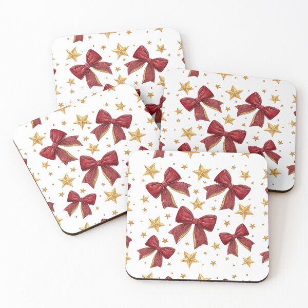 Item preview, Cute maroon bows with golden stars designed and sold by Merrylands Artshop.