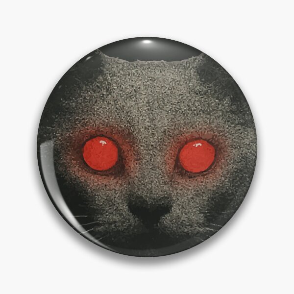 Item preview, Y2K Cyber Goth Cat with Red Glowing Eyes Retro Aesthetic designed and sold by SKADIVIUM.