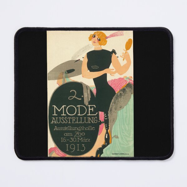 Item preview, Vintage 1913 Fashion Exhibition Poster | Art Nouveau Style | Berlin Historical Graphic Design | Early 20th Century Wall Art designed and sold by artofuniverse.