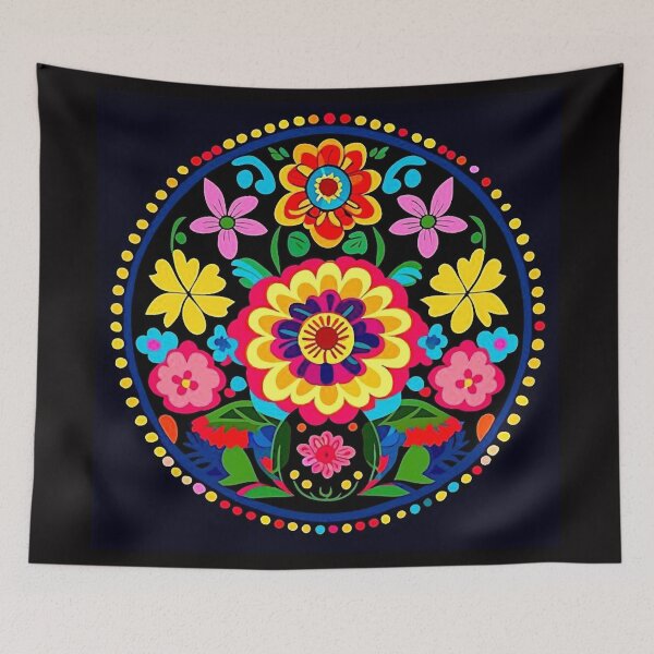 Item preview, Folk Flowers designed and sold by ViaARTfactory.