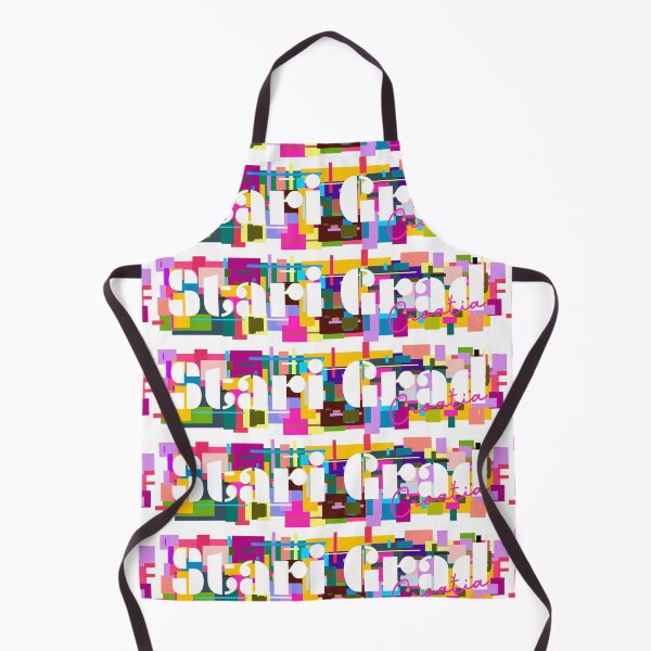 Item preview, Stari Grad, Croatia, Vibrant Abstract City Typography Art designed and sold by Wanderful-roads.