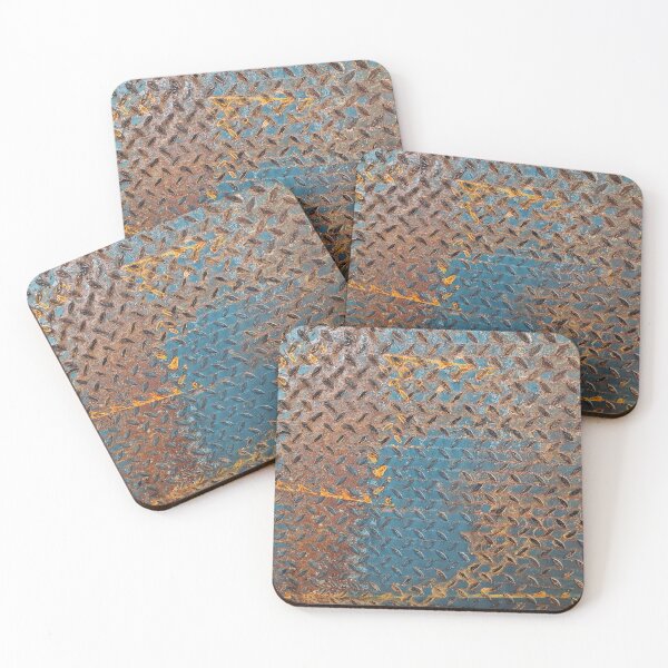 Item preview, Rusted Diamond Plate Texture - Industrial Blue & Brown Pattern  designed and sold by SergioMiklos.