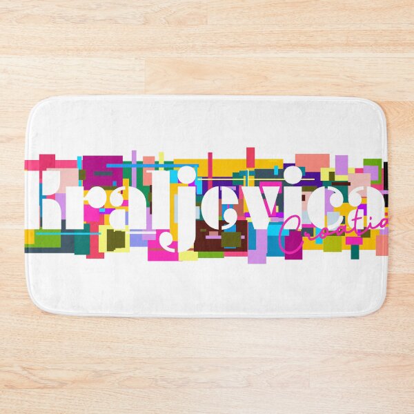 Item preview, Kraljevica, Croatia, Vibrant Abstract City Typography Art designed and sold by Wanderful-roads.