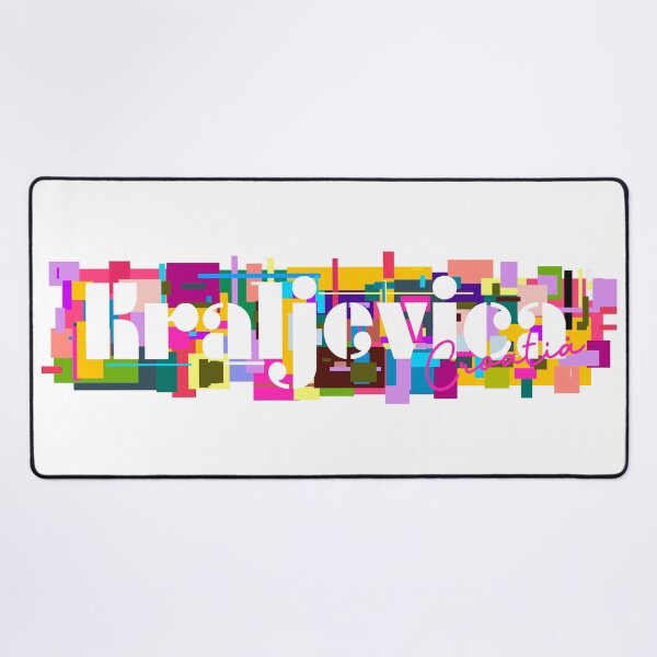 Item preview, Kraljevica, Croatia, Vibrant Abstract City Typography Art designed and sold by Wanderful-roads.