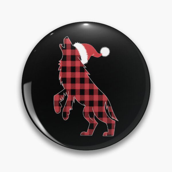 Item preview, Red Plaid Wolf Santa Hat Christmas Wolf Lover designed and sold by Bandikonsalez.
