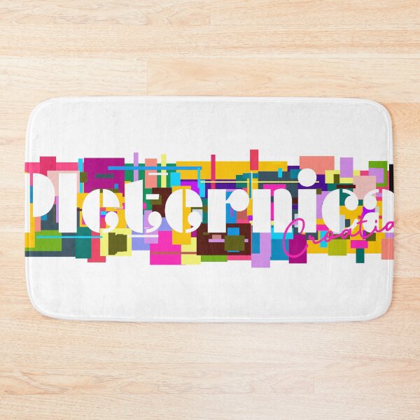 Item preview, Pleternica, Croatia, Vibrant Abstract City Typography Art designed and sold by Wanderful-roads.