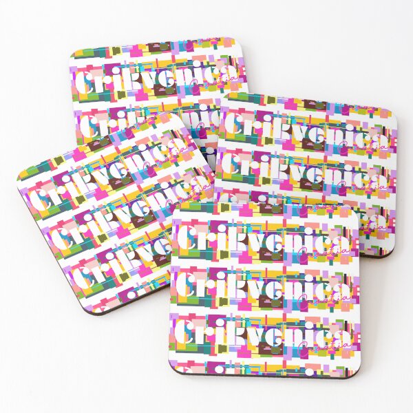 Item preview, Crikvenica, Croatia, Vibrant Abstract City Typography Art designed and sold by Wanderful-roads.