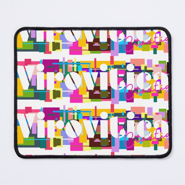 Item preview, Virovitica, Croatia, Vibrant Abstract City Typography Art designed and sold by Wanderful-roads.
