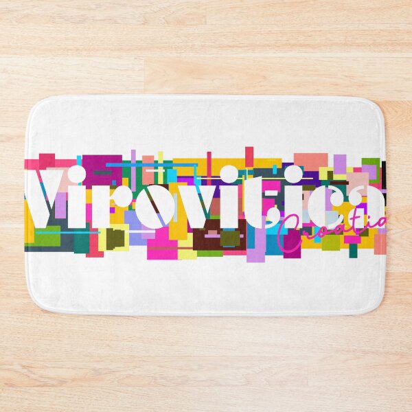Item preview, Virovitica, Croatia, Vibrant Abstract City Typography Art designed and sold by Wanderful-roads.
