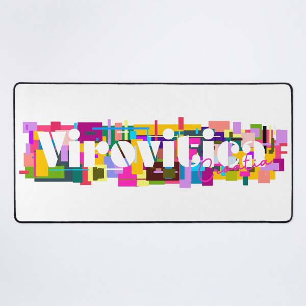 Item preview, Virovitica, Croatia, Vibrant Abstract City Typography Art designed and sold by Wanderful-roads.
