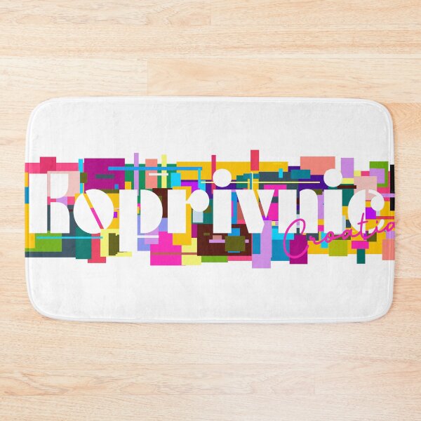 Item preview, Koprivnica, Croatia, Vibrant Abstract City Typography Art designed and sold by Wanderful-roads.