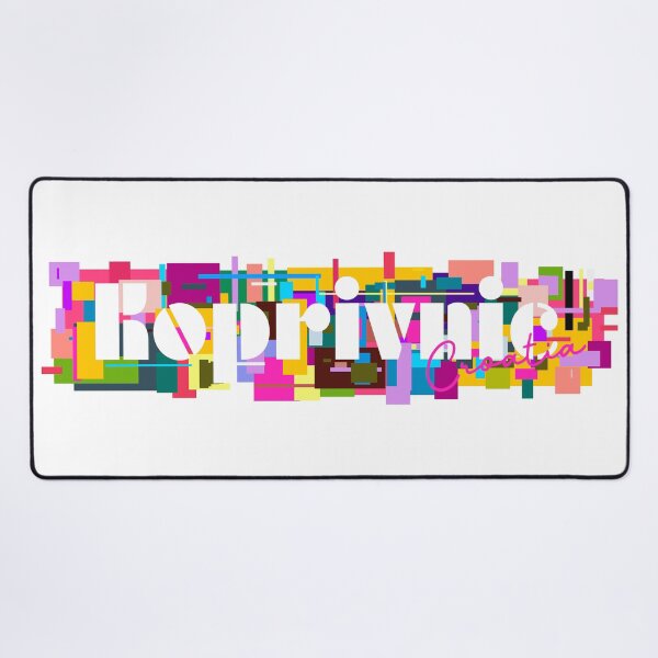 Item preview, Koprivnica, Croatia, Vibrant Abstract City Typography Art designed and sold by Wanderful-roads.