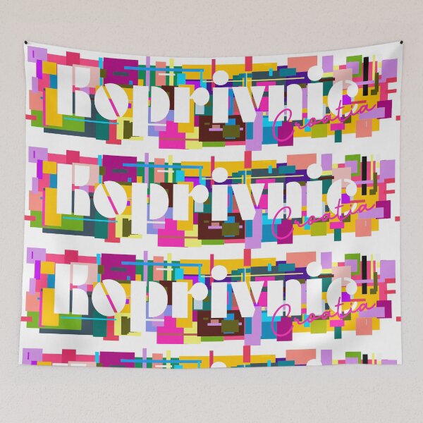 Item preview, Koprivnica, Croatia, Vibrant Abstract City Typography Art designed and sold by Wanderful-roads.