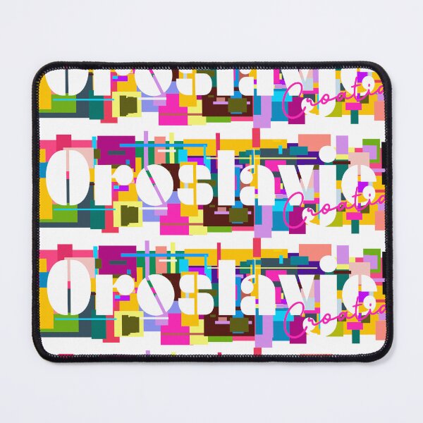 Item preview, Oroslavje, Croatia, Vibrant Abstract City Typography Art designed and sold by Wanderful-roads.