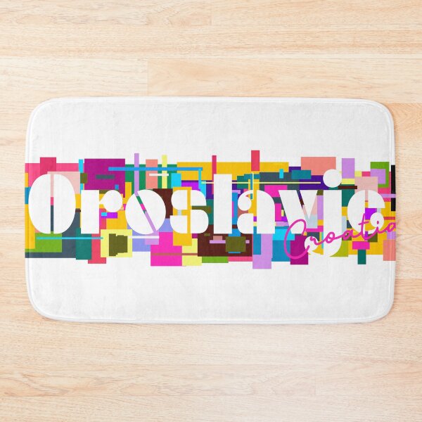 Item preview, Oroslavje, Croatia, Vibrant Abstract City Typography Art designed and sold by Wanderful-roads.