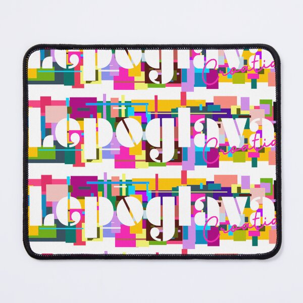 Item preview, Lepoglava, Croatia, Vibrant Abstract City Typography Art designed and sold by Wanderful-roads.