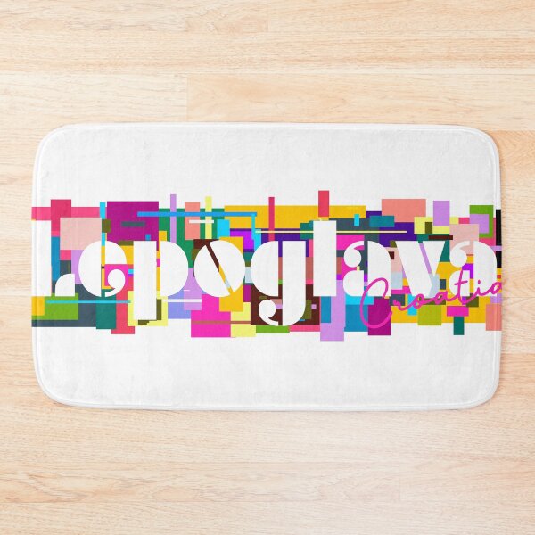 Item preview, Lepoglava, Croatia, Vibrant Abstract City Typography Art designed and sold by Wanderful-roads.