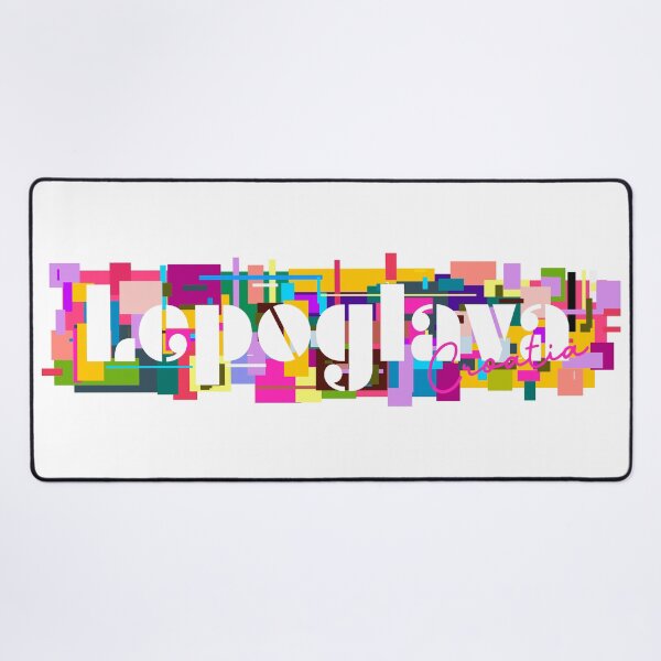 Item preview, Lepoglava, Croatia, Vibrant Abstract City Typography Art designed and sold by Wanderful-roads.