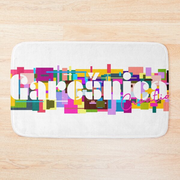 Item preview, Garešnica, Croatia, Vibrant Abstract City Typography Art designed and sold by Wanderful-roads.