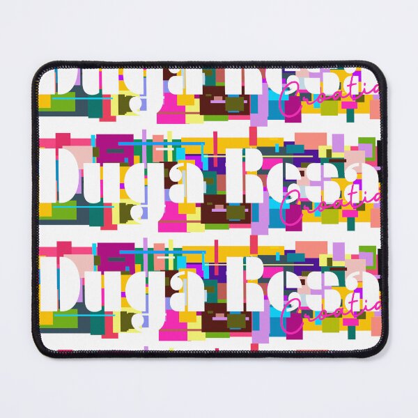 Item preview, Duga Resa, Croatia, Vibrant Abstract City Typography Art designed and sold by Wanderful-roads.