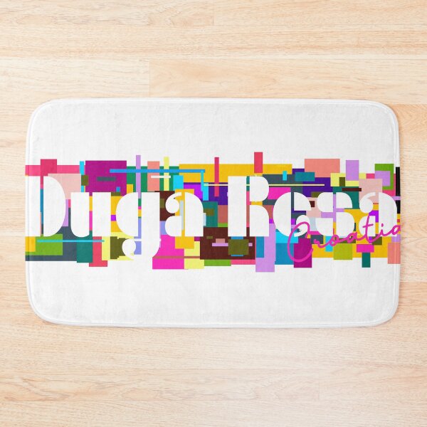 Item preview, Duga Resa, Croatia, Vibrant Abstract City Typography Art designed and sold by Wanderful-roads.