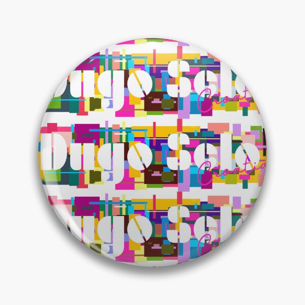 Item preview, Dugo Selo, Croatia, Vibrant Abstract City Typography Art designed and sold by Wanderful-roads.