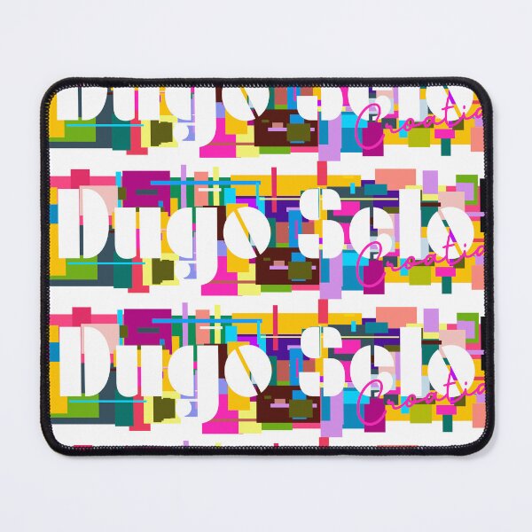 Item preview, Dugo Selo, Croatia, Vibrant Abstract City Typography Art designed and sold by Wanderful-roads.