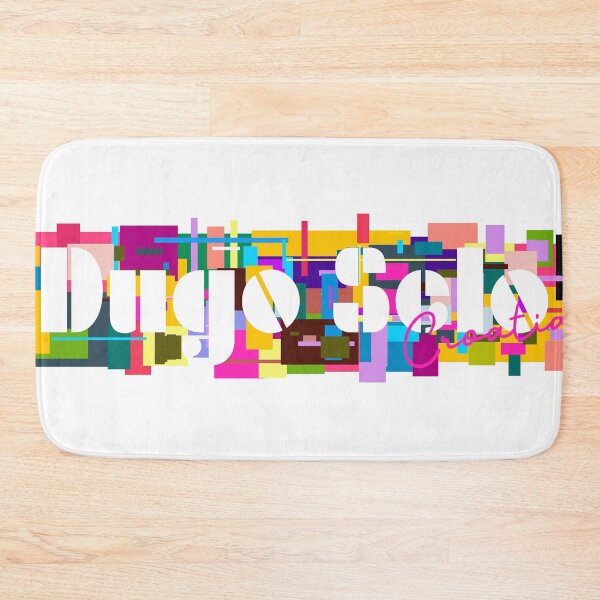 Item preview, Dugo Selo, Croatia, Vibrant Abstract City Typography Art designed and sold by Wanderful-roads.