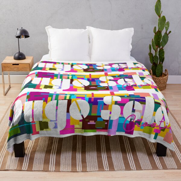 Item preview, Dugo Selo, Croatia, Vibrant Abstract City Typography Art designed and sold by Wanderful-roads.