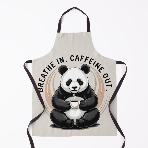 Item preview, Japandi-Style Panda Relaxing with White Mug and Gentle Humor designed and sold by SplashTastic.