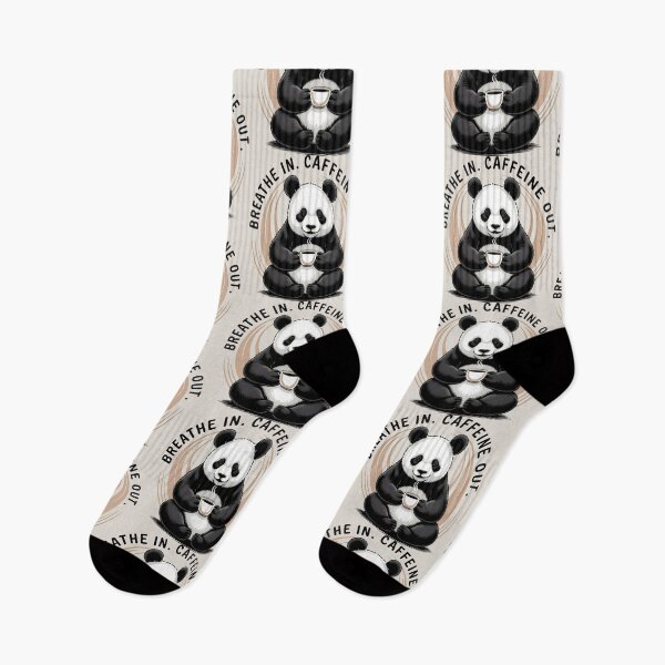 Item preview, Japandi-Style Panda Relaxing with White Mug and Gentle Humor designed and sold by SplashTastic.