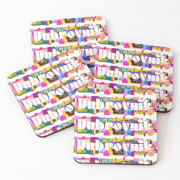 Item preview, Dubrovnik, Croatia, Vibrant Abstract City Typography Art designed and sold by Wanderful-roads.