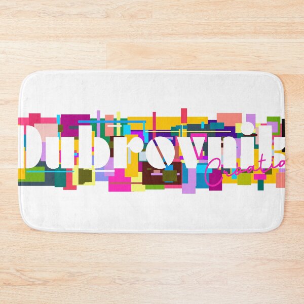 Item preview, Dubrovnik, Croatia, Vibrant Abstract City Typography Art designed and sold by Wanderful-roads.