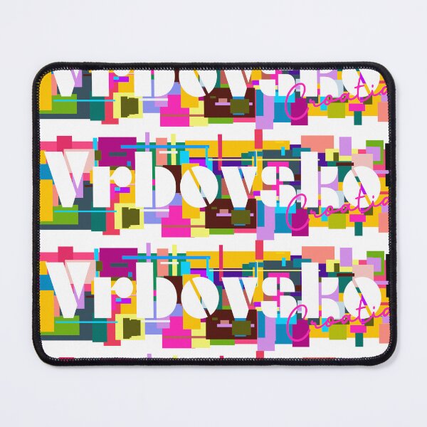 Item preview, Vrbovsko, Croatia, Vibrant Abstract City Typography Art designed and sold by Wanderful-roads.
