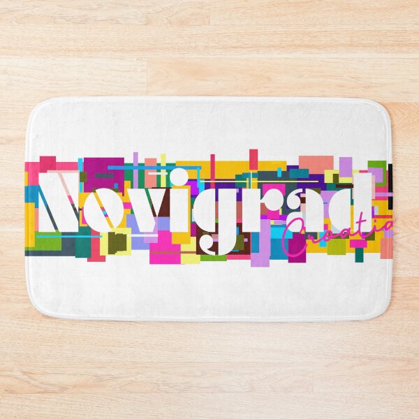Item preview, Novigrad, Croatia, Croatia, Vibrant Abstract City Typography Art designed and sold by Wanderful-roads.