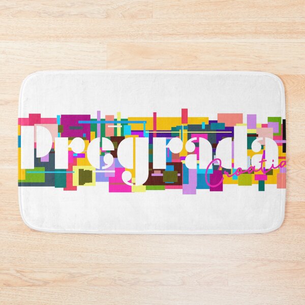 Item preview, Pregrada, Croatia, Vibrant Abstract City Typography Art designed and sold by Wanderful-roads.